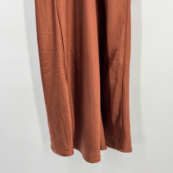 MORE TO COME | NWT Emma Strapless Maxi Dress in Chocolate Satin Tube Dress M - Picture 14 of 16